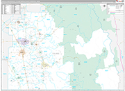 Visalia-Porterville Wall Map Premium Style
